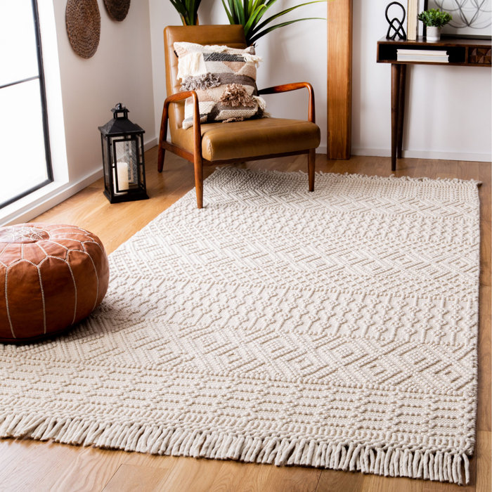 Langley Street Aldeline Handmade Flatweave Wool Ivory Rug & Reviews